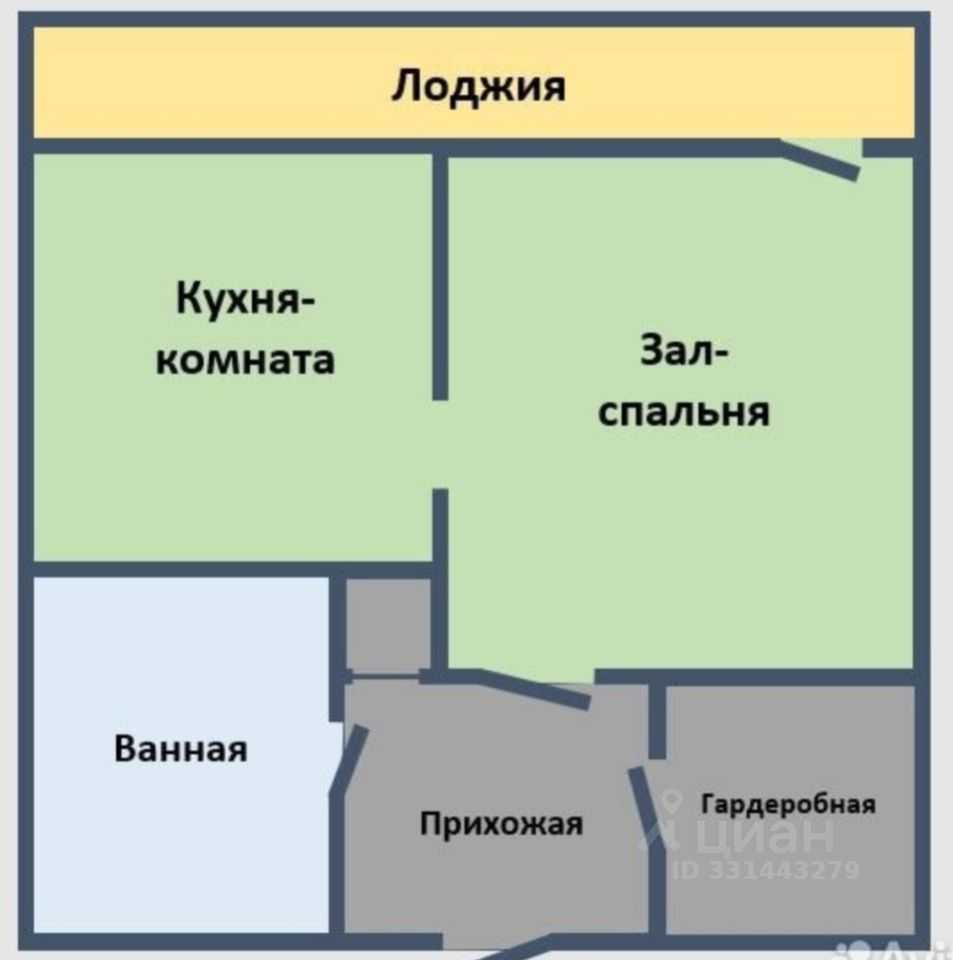 2-комнатная квартира, 53 м²