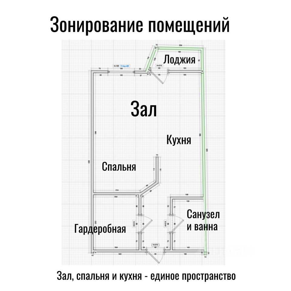 1-комнатная квартира, 45 м² — фотография 2