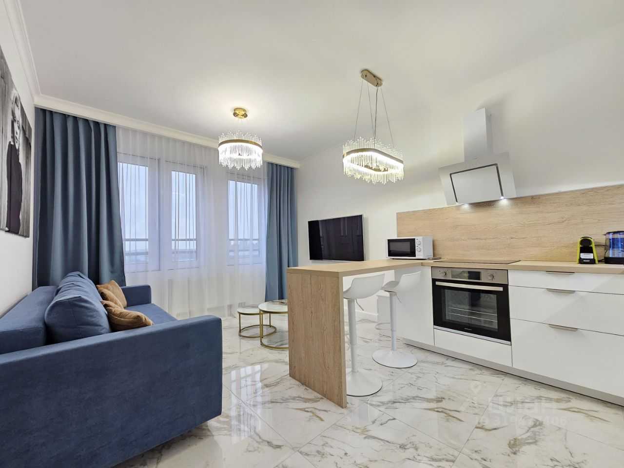 1-комнатная квартира, 45 м²