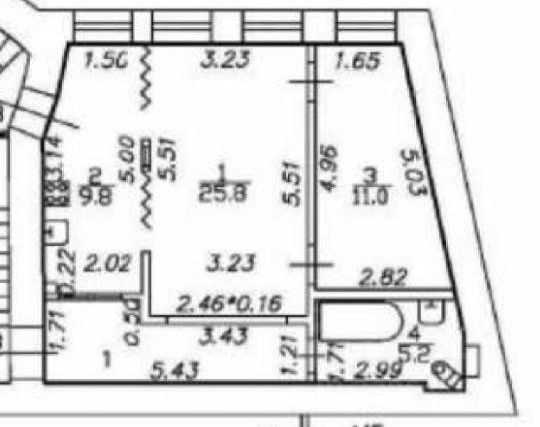 2-комнатная квартира, 53 м² — фотография 2