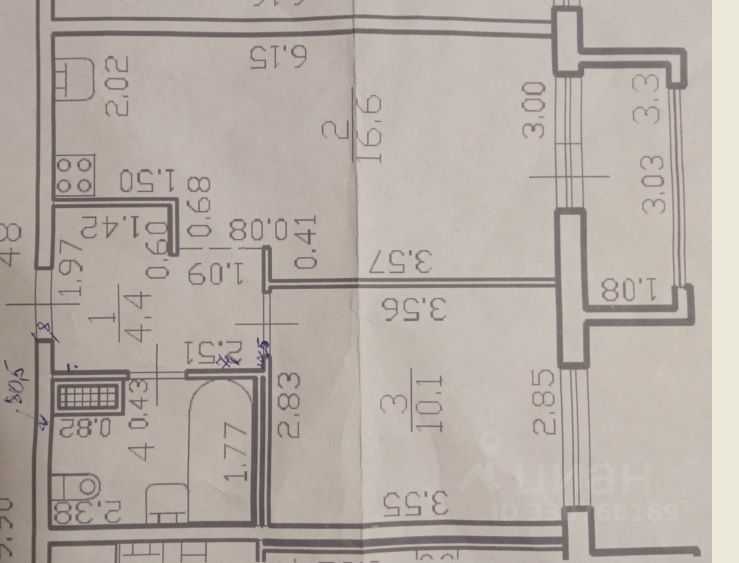 1-комнатная квартира, 38 м² — фотография 2