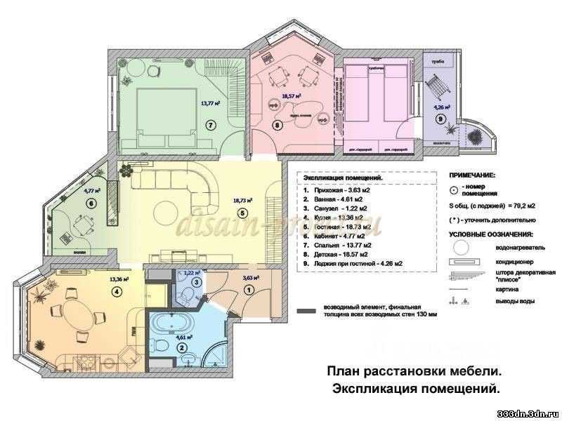 3-комнатная квартира, 80 м² — фотография 2