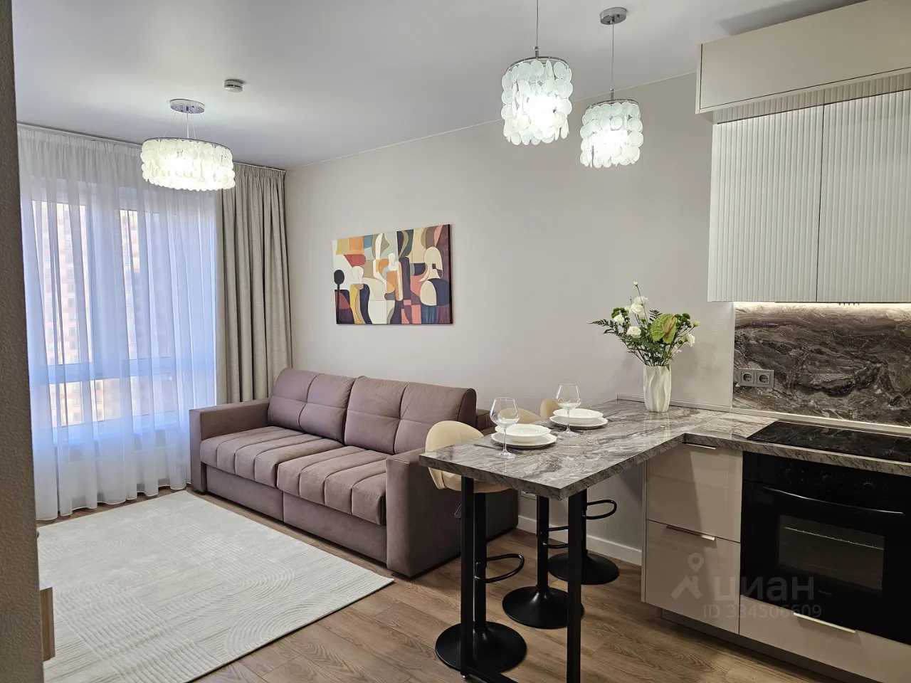 2-комнатная квартира, 34,1 м²