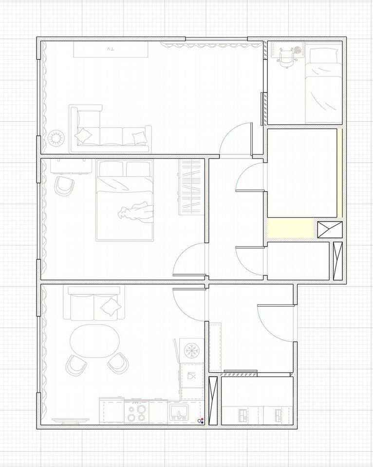 3-комнатная квартира, 65 м²