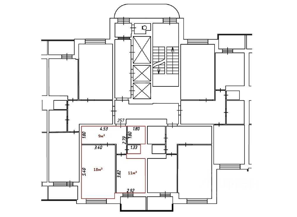 1-комнатная квартира, 43 м²