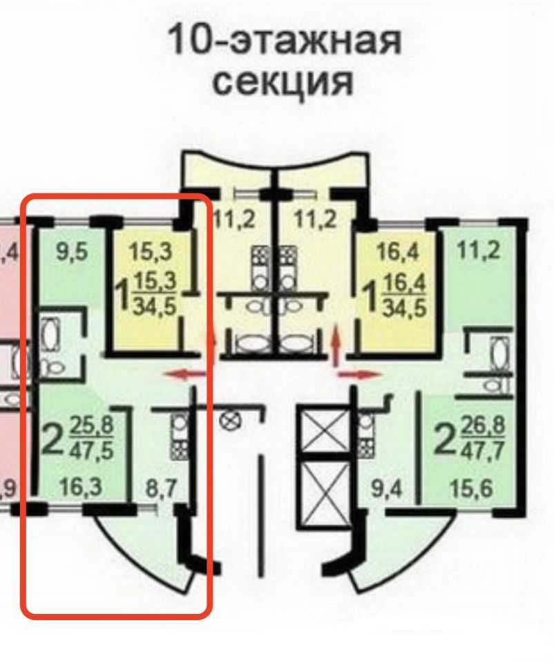 2-комнатная квартира, 51 м² — фотография 2